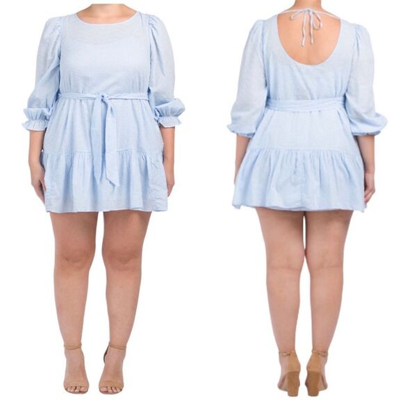 NWT ELOQUII Textured Cotton Easy Day Dress 16 - Picture 6 of 6